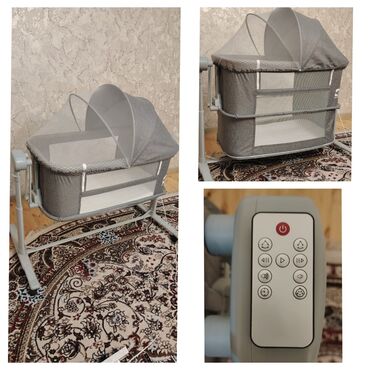 qaşıq desti: Для девочки и мальчика, Б/у, Овальная, Колыбель, С бортиками, С механизмом качания