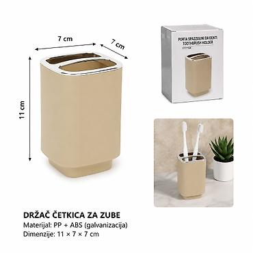 KMT Kvadratni držač za četkice, bež 3213189 Elegantni držač za