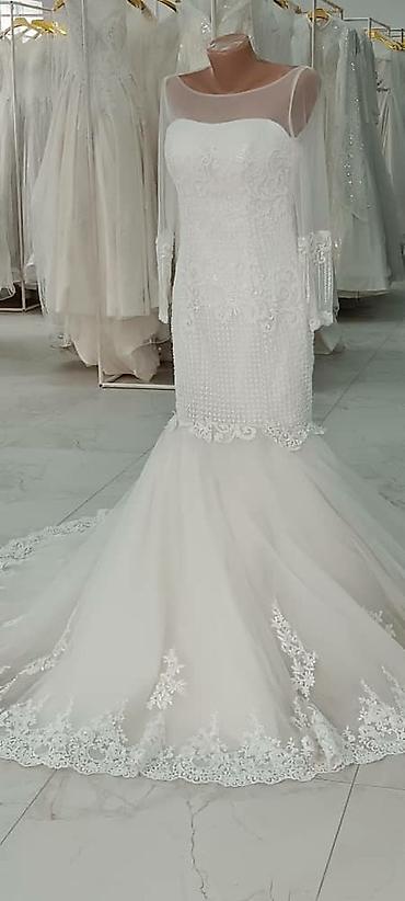 Свадебные платья: Свадебное платье, Закрытое, Мусульманское, Открытая спина, Русалка, Б/у — 13