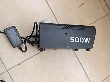 Tədbirlərin təşkili: 500W duman/fog maşını - Güc: 500W (korpus üzərində qeyd olunub) - — 2