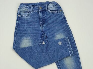 loose jeans: Spodnie jeansowe, Little kids, 4-5 lat, 110, stan - Dobry