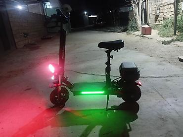 samokat az: Elektrikli skuter – güclü işıqlandırma və oturacaqlı model - Ön və — 1