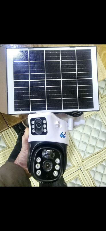 nəzarət kameralarının satışı: Simsiz 4G sim kartl Solar ptz 2 kamera 360° 8mp/4K Çöl ṣəraiti ücün