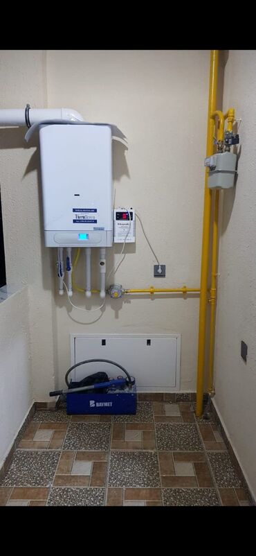 İstilik sistemi: Salam Aleykum MƏNZILLERDE Santexnik işlərinin gorulmesi Kombi — 19