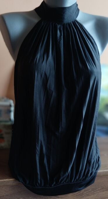 elegantne bluze: XS (EU 34), S (EU 36), Polyester, Single-colored, color - Black