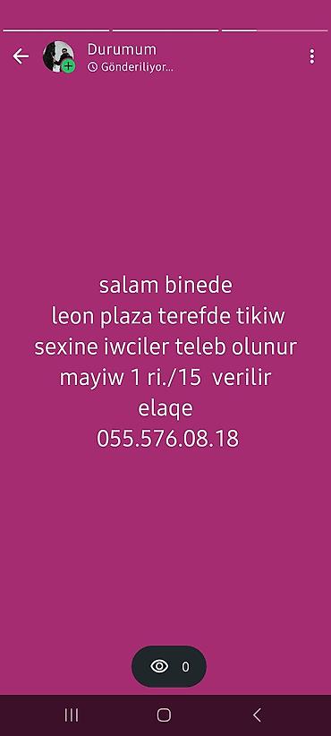 tikişci: BİNƏDƏ (Leon Plaza tərəfi) tikiş sexinə işçilər tələb olunur. - Sahə — 1