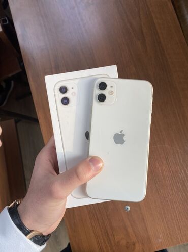 Apple iPhone: IPhone 11, 128 GB, Ağ, Zəmanət, Simsiz şarj, Face ID