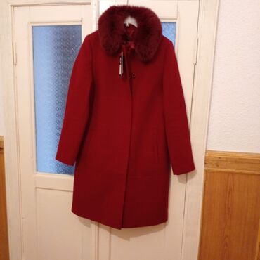 бордовая рубашка женская: Пальто, L (EU 40)