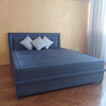 Beds: King size bed, color - Blue