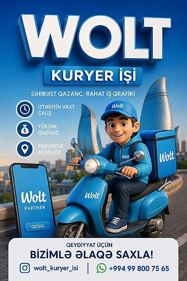 Əməkdaş axtarışı (vakansiyalar): Moto-kuryer tələb olunur, Gündəlik ödəniş, Təcrübəsiz — 1
