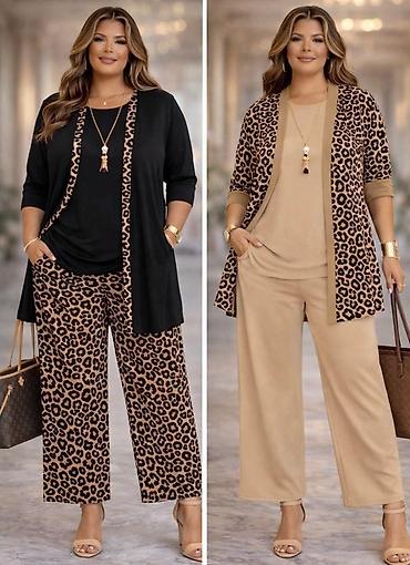 leopard pantalone: 03. ✨ TRODELNI KOMPLET ZA PUNIJE ✨ 🐆 Nova kolekcija – spoj elegancije — 1