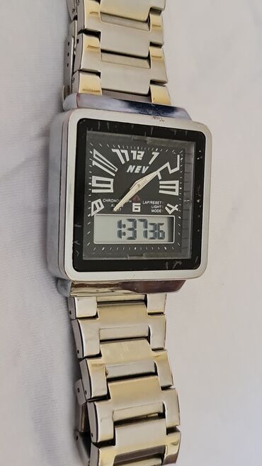 Ručni satovi: NEV hibridni ručni sat – analogno/digitalni - Kućište pravougaonog — 9