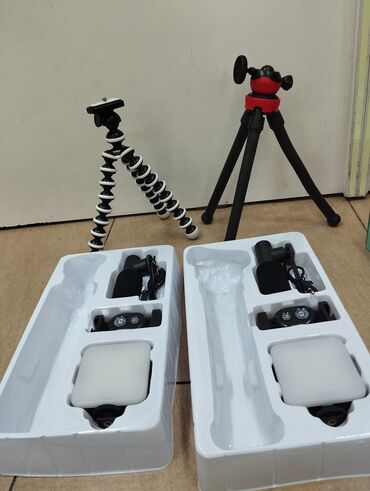 микрафон: İki dəst video çəkiliş üçün tripod, mikrofon və işıqlandırma dəsti