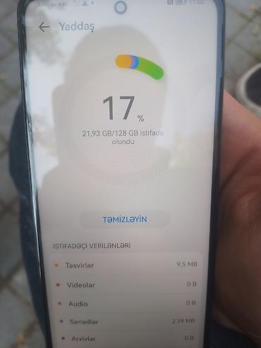 qaz sobasi temiri: Huawei Y7, 128 GB, rəng - Qara, Barmaq izi — 3