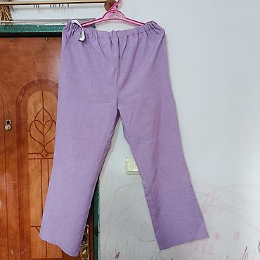 kostyum qadın: Lavanda rəngli iki hissəli hamilə qadın dəst – tunik və şalvar - — 4