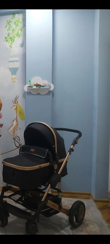 uşaq üçün makasin: Uşaq arabası – qara rəngli beşik tipli (carrycot) model