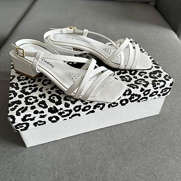 зимный обувь: Босоножки белые Le Scarpe 36 размер. Стильные летние белые босоножки — 5