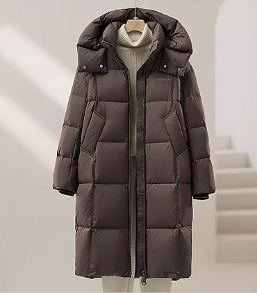Пуховик, Длинная модель, Китай, Стеганый, 5XL