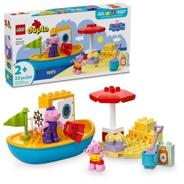 детский коврик игровой: Lego Duplo 10432 Путешествие Свинки Пеппы на кораблике 🛥️🐷23 детали🟨