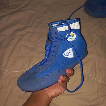 👟 Борцовки Green Hill (FILA), синие 👟 🥇 Для борьбы и самбо ✅ Состояние