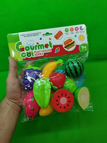 Игрушки: Игрушки Фрукты с ножиком и досточкой для детского развития🍇🍈🍉 — 4