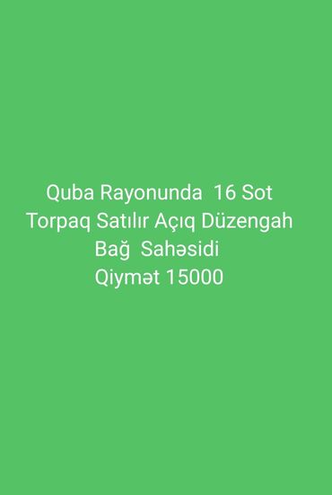 ceyranbatanda torpaq: 16 sot, Kənd təsərrüfatı, Mülkiyyətçi, Kupça (Çıxarış)