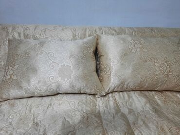 пухова подушка: Продаю одеяло-покрывало,тонкое и две подушки на холафайбере