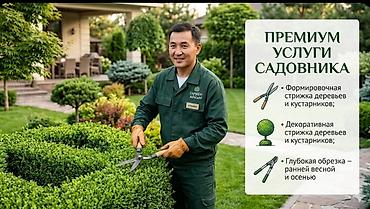 омоложение: Услуги садовника - Формировочная стрижка деревьев и кустарников — 1