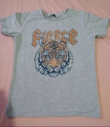 crop top c a: Round neck, Short sleeve, Animals, 140-146