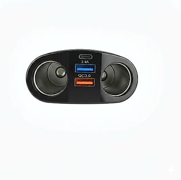 Auto oprema: Razdelnik za upaljač u automobilu Ukupna snaga dvostrukog upaljača za — 7