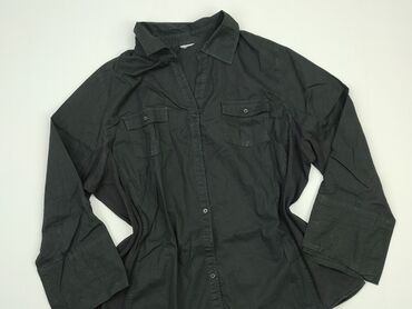 czarne bluzki z długim rękawem: Shirt, L (EU 40), condition - Good
