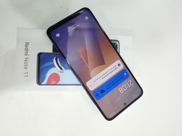 Xiaomi: Xiaomi Redmi Note 11, 64 GB, rəng - Göy, 
 Barmaq izi, Face ID