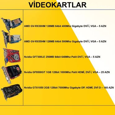 Videokartlar: Videokartlar ⭐Videokart AMD GV-RX30HM 128MB 64bit 400Mhz Gigabyte DVİ -da lalafo.az — 2 Videokartlar: Videokartlar ⭐Videokart AMD GV-RX30HM 128MB 64bit 400Mhz Gigabyte DVİ — 2