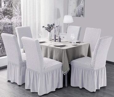 Posteljina: Rastegljive navlake za stolice sa karnerima šest komada paket cena — 2