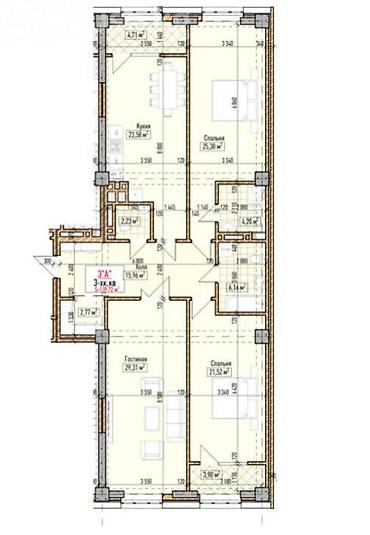 Продажа квартир: 4 комнаты, 139 м², Асанбай мкр Элитка, 8 этаж, ПСО (под самоотделку) — 2