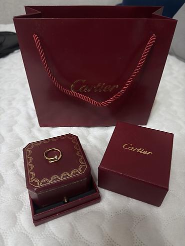 Свадебные платья и аксессуары: Кольцо Cartier Juste un Clou, размер 16 медицинская сталь под желтое — 2