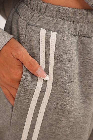 nike tech flecce: Спортивный костюм женский, серый меланж - Комплект из двух предметов — 8