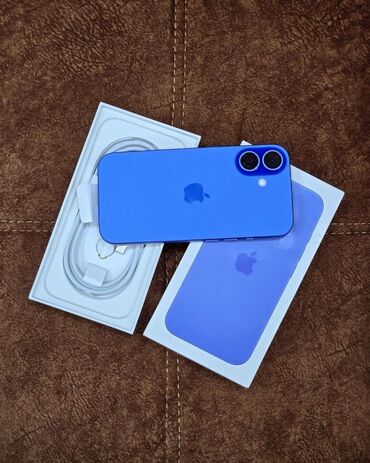 Apple iPhone: IPhone 16, Скидка 10%, Новый, 128 ГБ, Blue Titanium, Наушники, Зарядное устройство, Защитное стекло, 100 %