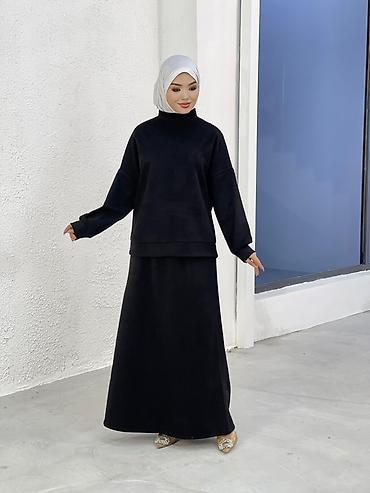 Повседневные платья: Платье-абайя в спокойном бежевом оттенке. - Свободный прямой крой с — 13