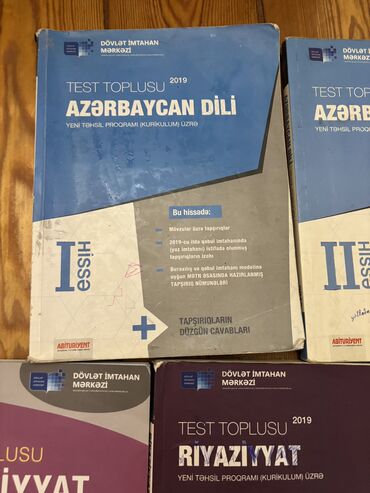 Digər məktəb dərslikləri: Test tolulari yeni toplular 5azn kohneler 3azn diger kitablar 3azn — 9