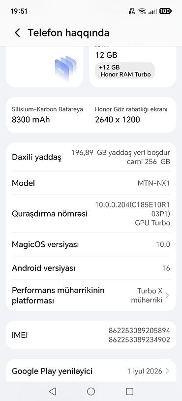 nova 9 se: Honor X9d, 256 GB, rəng - Qara, Barmaq izi — 6