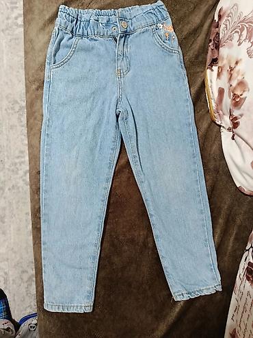 Джинсы и брюки: Uşaq üçün açıq mavi cins şalvar - Material: klassik denim (pambıq — 3
