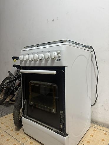 baking oven: Газовая печь, Klass, Б/у, Напольная, цвет - Белый, Полная оплата — 1