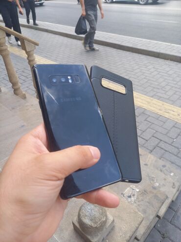 Adapterlər: Samsung Galaxy Note 8, 64 GB, rəng - Qara, Zəmanət, Barmaq izi, Simsiz şarj