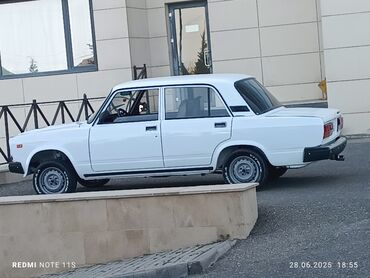 диски на зимнюю резину фольксваген: VAZ 2107 sedan - Kuzov: 4 qapılı, ağ rəng - Salon: parça oturacaqlar