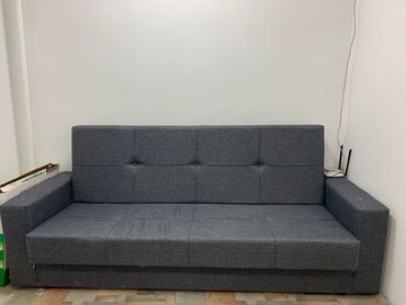 диван новый раскладной: Диван-кровать, цвет - Серый, Б/у