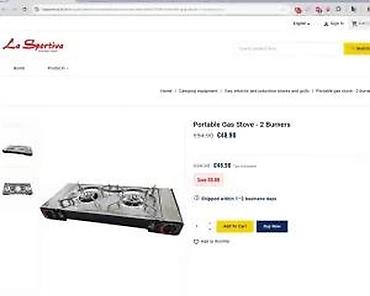 Oprema za kampovanje: Prijenosni dvostruki plinski rešo – Taylor & Brown - Dva snažna — 15