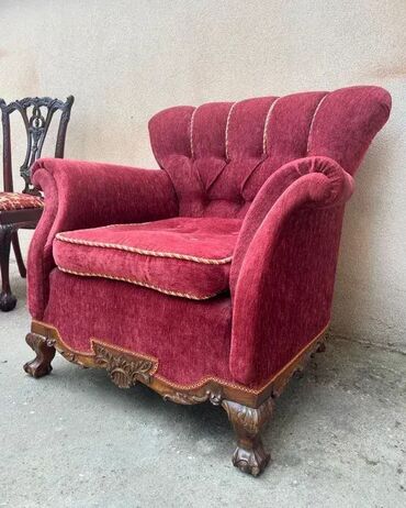 Stilske fotelje: Stara stilska BERZERA fotelja - lavlje šape 🛋️🦁 Chippendale stara — 6