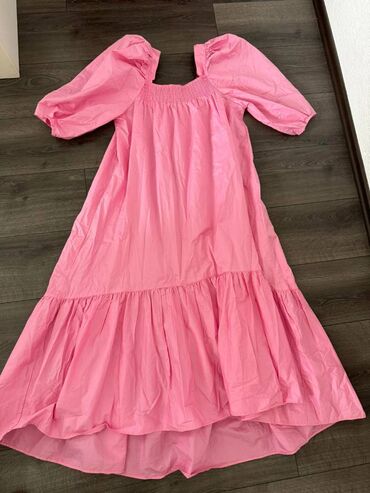 pamucne letnje haljine: H&M S (EU 36), bоја - Roze, Drugi stil, Drugi tip rukava