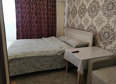 гостиница сутка: 1 комната, Дордой Плаза ТРЦ, Душевая кабина, Постельное белье, Кондиционер — 1